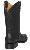 Mens Dean Black Western Boots Leather Zipper - Roper Toe