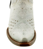 Womens Marfil Off White Wedding Cowboy Boots Rhinestones - Snip Toe