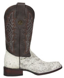Womens Ranger Brown Cowboy Boots Cow Hair Leather - Square Toe