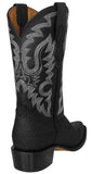 Mens Black Cowboy Boots Stingray Diamond Print - J Toe