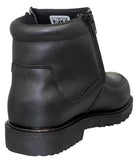 Mens 300TR Black Work Boots Leather Zipper - Soft Toe