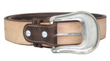 Dark Brown #350 Western Belt Overlay Leather - Removable Buckle