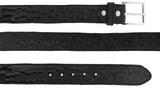 Black Western Belt Iguana Print Leather - Silver Buckle