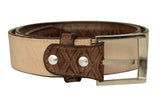 Brown #250 Western Belt Anteater Print Leather - Removable Buckle