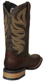 Mens #300 Chedron Western Boots Leather Rubber Soles - Square Toe
