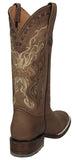 Womens Dallas Light Brown Western Boots Leather - Square Toe