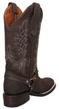Womens Ida Brown Western Boots Leather Removable Straps - Square Toe