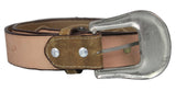 Sand #490 Western Belt Embroidered Leather - Removable Buckle