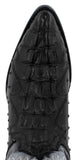 Mens #150 Black Crocodile & Ostrich Print Leather Cowboy Boots - J Toe