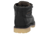 Mens Black Work Boots Leather Slip Resistant Lace Up Soft Toe - #600TR2