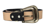 Black #475 Western Cowboy Belt Tooled Leather - Removable Buckle