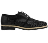 Mens #198 Black Authentic Mexican Huaraches - Closed Toe