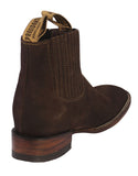 Womens #510 Dark Brown Chelsea Cowboy Boots Leather - Square Toe
