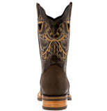 Womens Jesse Brown Western Cowboy Boots Leather Bota - Square Toe