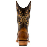 Womens Jesse Light Brown Western Boots Classic Leather - Square Toe