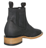 Mens #170 Black Chelsea Cowboy Boots Leather - Square Toe