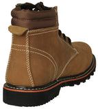 Mens 600TR Light Brown Work Boots Leather Lace Up - Soft Toe