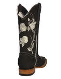 Womens Jatziry Black Western Boots Leather - Square Toe