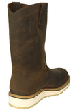 Mens 700W Brown Work Boots Leather Pull On - Soft Toe