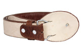 Chedron Western Cowboy Belt Anteater Print Leather - Rodeo Buckle