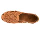 Womens Authentic Huaraches Real Leather Platform Sandals Light Brown - #105
