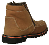 Mens 300TR Light Brown Work Boots Leather Zipper - Soft Toe