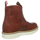 Mens #100RA Chedron Work Boots Leather Elastic Gusset  - Soft Toe