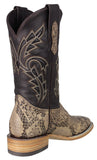 Mens #183N Brown Cowboy Boots Mamba Print - Square Toe