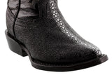 Kids Toddler Black Western Boots Stingray Print J Toe - #205