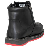 Mens 350W Black Work Boots Leather Zipper - Soft Toe