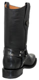 Mens Cooper Black Cowboy Boots Leather Sole Harness - Square Toe