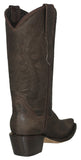 Womens Alexa Brown Western Boots Leather - Snip Toe