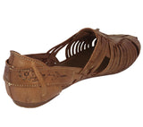Womens #1019 Light Brown Authentic Mexican Huaraches - Closed Toe