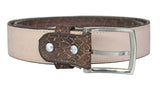 Brown #180A Western Belt Snake Print Leather - Removable Buckle