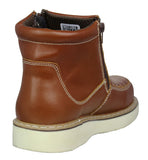 Mens 300RA Cognac Work Boots Leather Zipper - Soft Toe