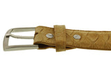 Buttercup Western Cowboy Belt Anteater Print Leather - Silver Buckle