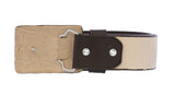 Brown Western Cowboy Belt Embroidered Leather - Rodeo Buckle