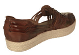 Womens #106P Chedron Authentic Mexican Huaraches Platform - Closed Toe