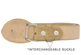 Kids Sand Western Cowboy Belt Crocodile Print Leather - Rodeo Buckle