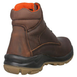 Mens #ST70 Black Work Boots Leather Lace Up - Steel Toe