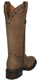 Womens Cassidy Light Brown Western Boots Leather Rubber Sole - Square Toe