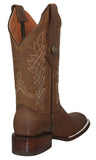Womens Ida Light Brown Western Boots Leather - Square Toe