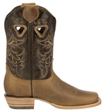 Womens Jesse Honey Brown Western Boots Classic Leather - Square Toe