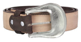 Burgundy #215 Western Belt Embroidered Leather - Removable Buckle