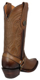 Womens Jane Light Brown Western Boots Removable Straps - Snip Toe