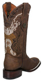 Womens Dallas Brown Western Boots Leather - Square Toe