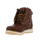 Mens Tan Leather Work Boots Lace Up Oil Resistant - #600W