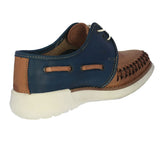 Mens 357 Blue Authentic Mexican Huarache Real Leather Lace Up