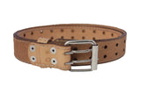 Tan #415 Western Cowboy Belt Leather - Double Prong