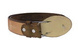 Brown #460 Western Cowboy Belt Leather Two Tone - Removable Buckle